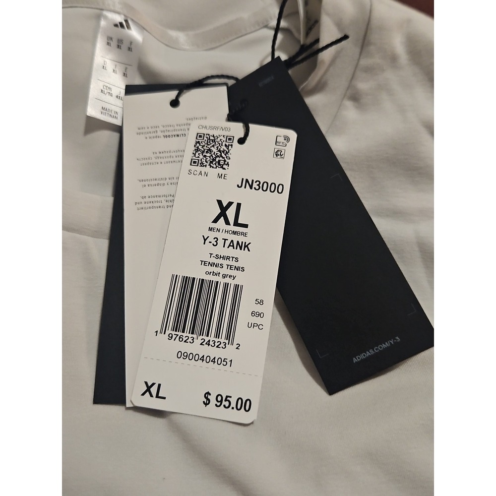 adidas Y-3 Tennis Pro FreeLift Tee Sports Tank Top Training JN3000 Men's XL NWT - Picture 9 of 10